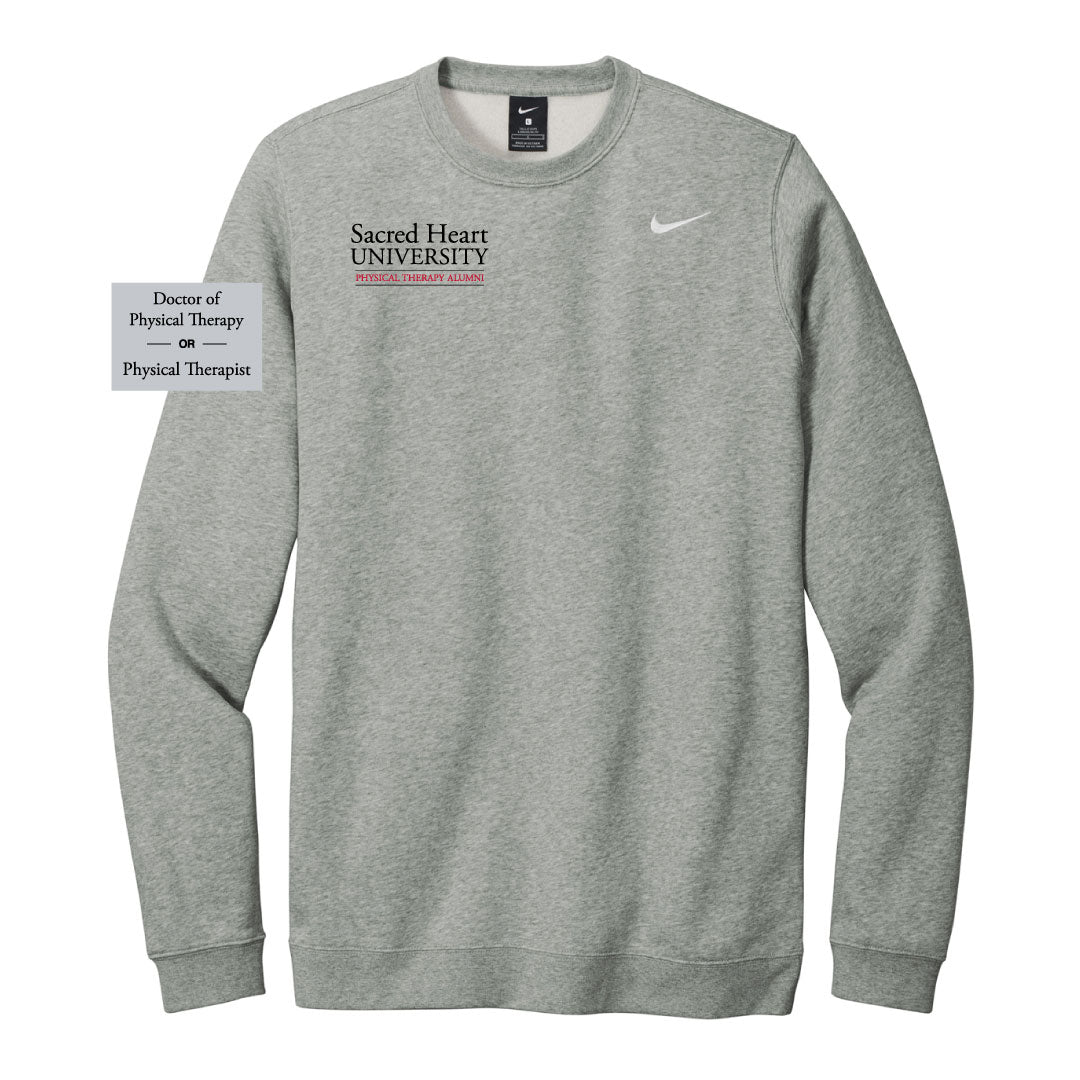 SHU DPT Alumni Nike Crewneck Sweatshirt Logowear Sacred Heart University Dept. of Physical Therapy Alumni Grey Adult  XS 