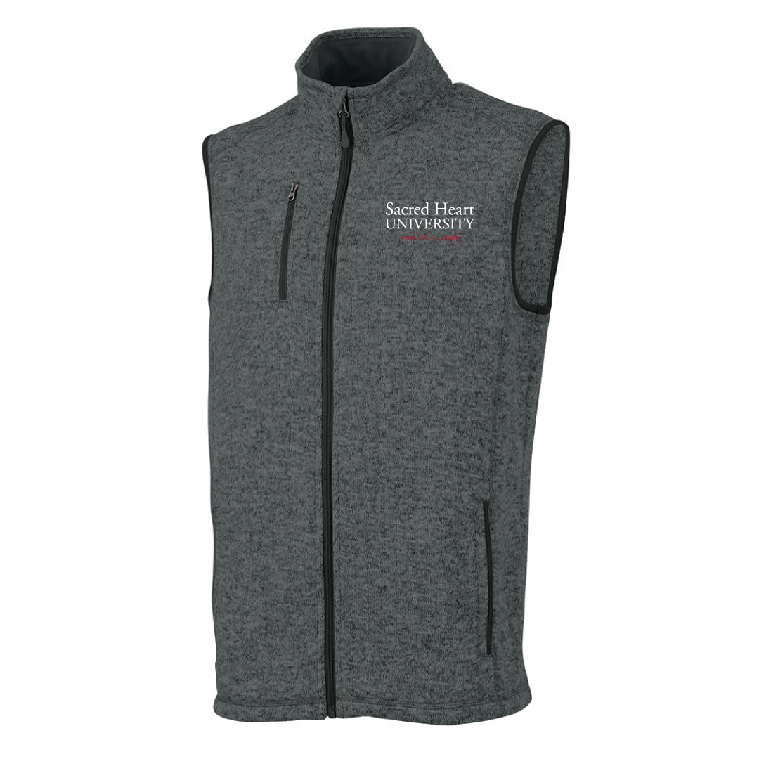 SHU DPT Heathered Fleece Vest Logowear SHU DPT Charcoal Mens S 