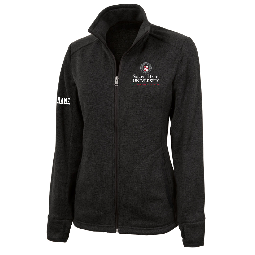 SHU OT Heathered Full Zip Logowear SHU OT Black Heather Ladies XS