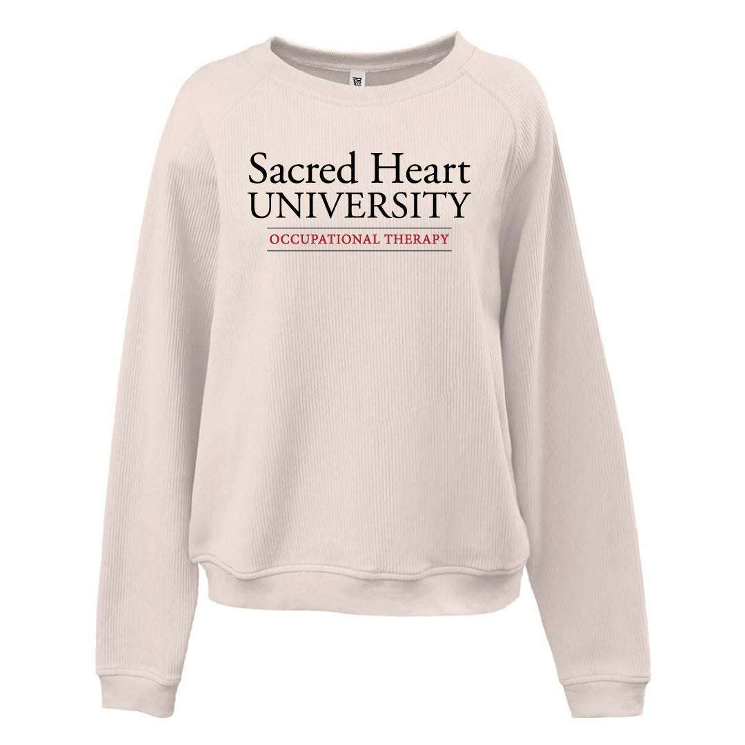 SHU OT Ladies Cord Crew Logowear SHU OT Cream Ladies XS
