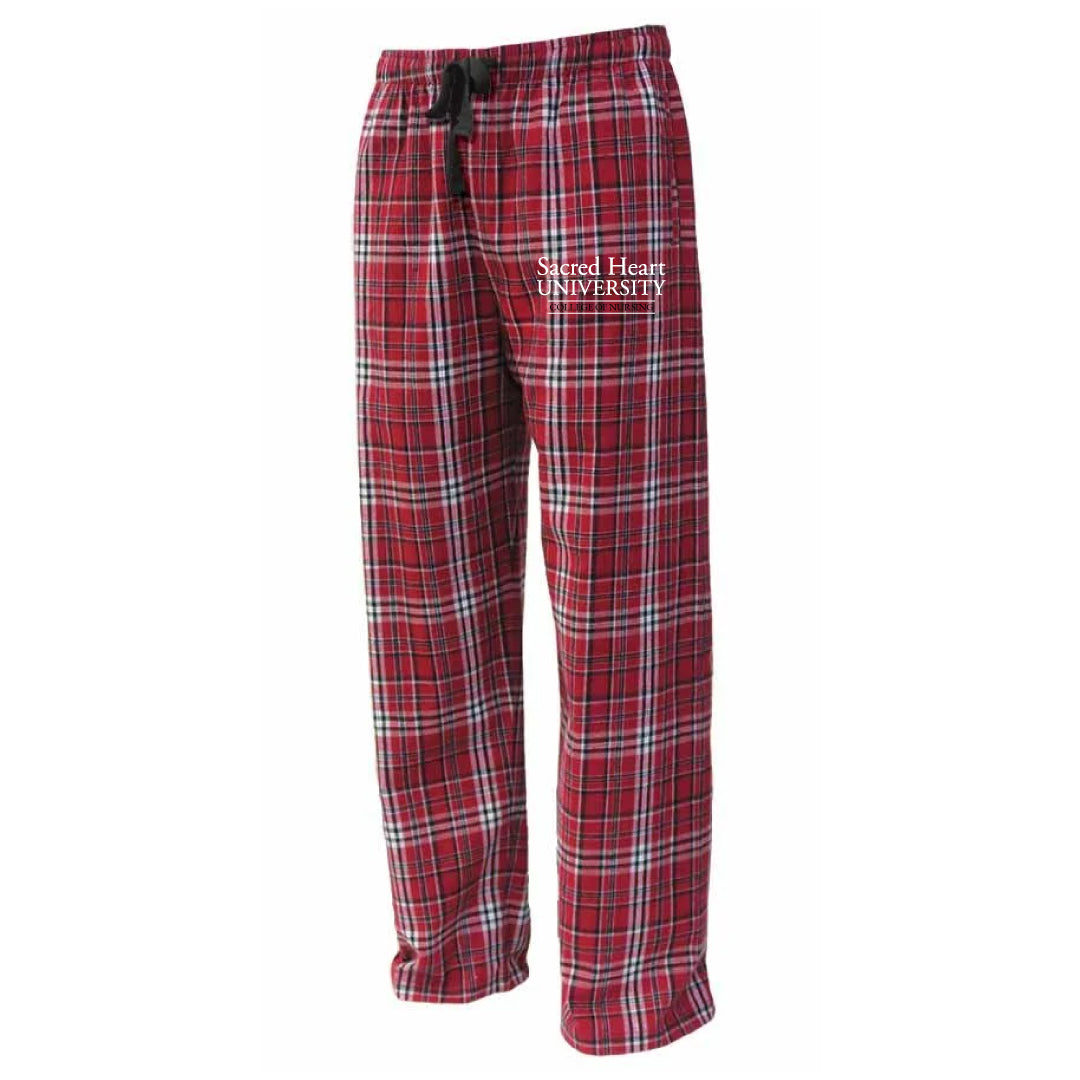 SHU SNA Flannel Bottoms Logowear SHU Student Nurses' Association Red/White Adult XS