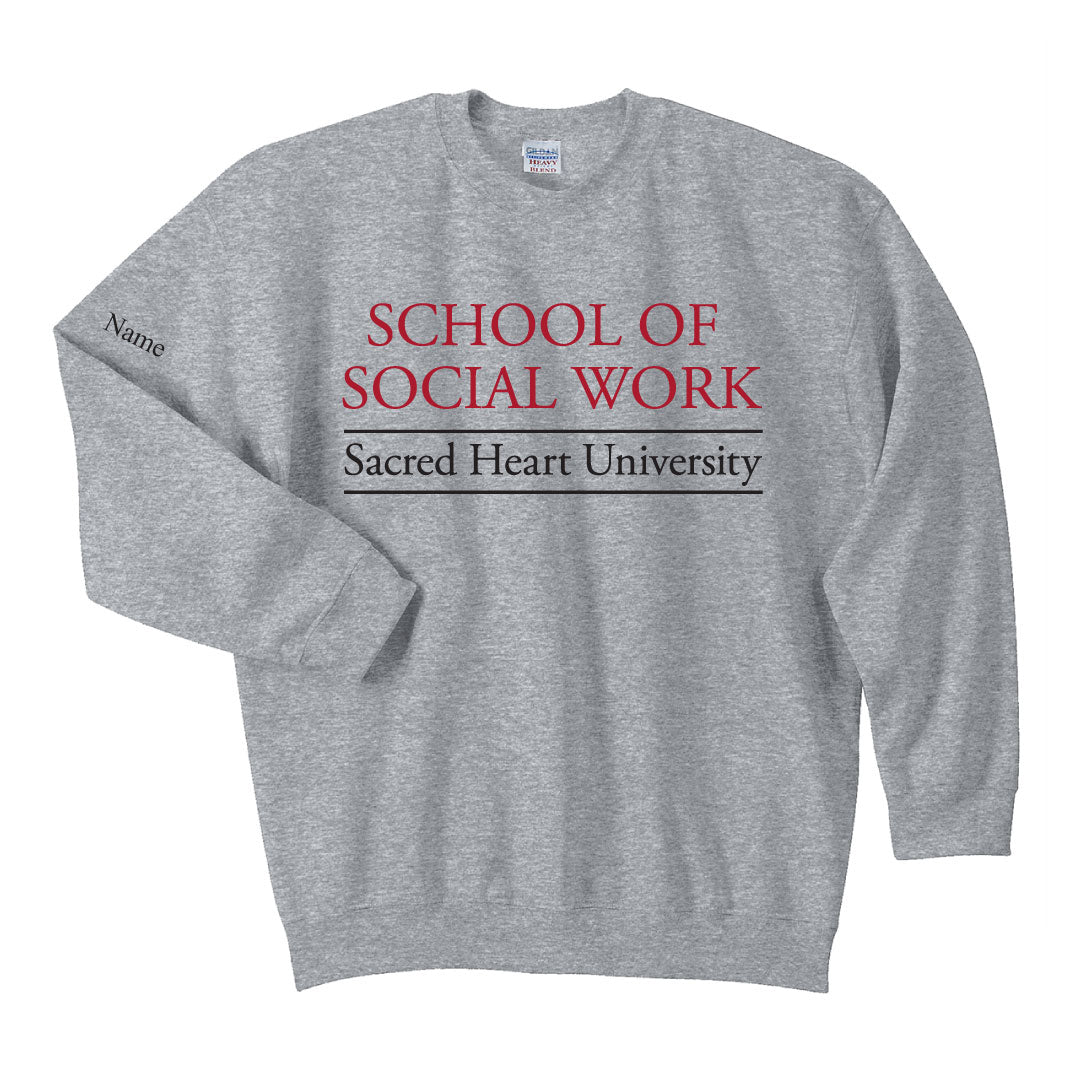 SHU School of Social Work Crewneck Logowear SHU School of Social Work Grey Adult S