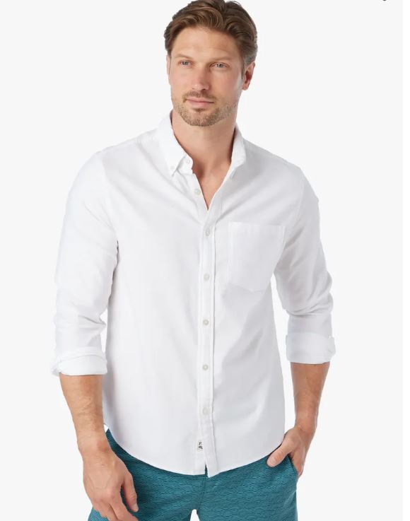 Fair Harbor Men's Salty Oxford Shirt Apparel Fair Harbor White Small