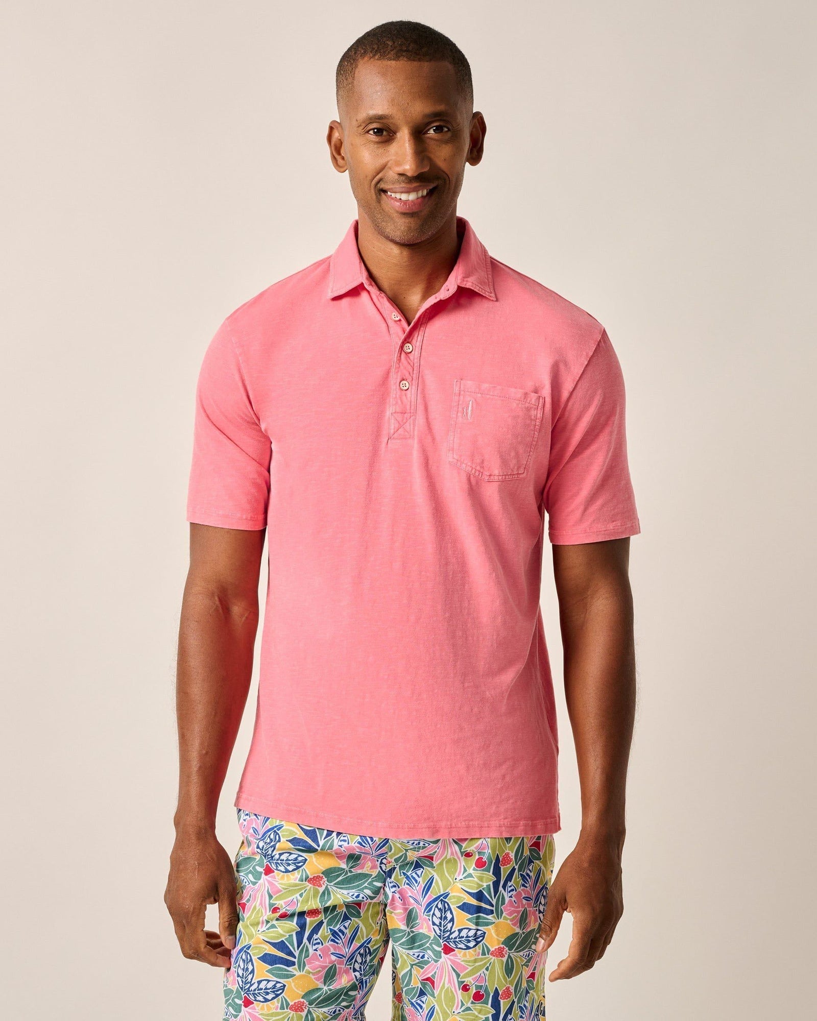 Johnnie O Men's Coastal Wash Original Polo Apparel Johnnie-O Peony Small
