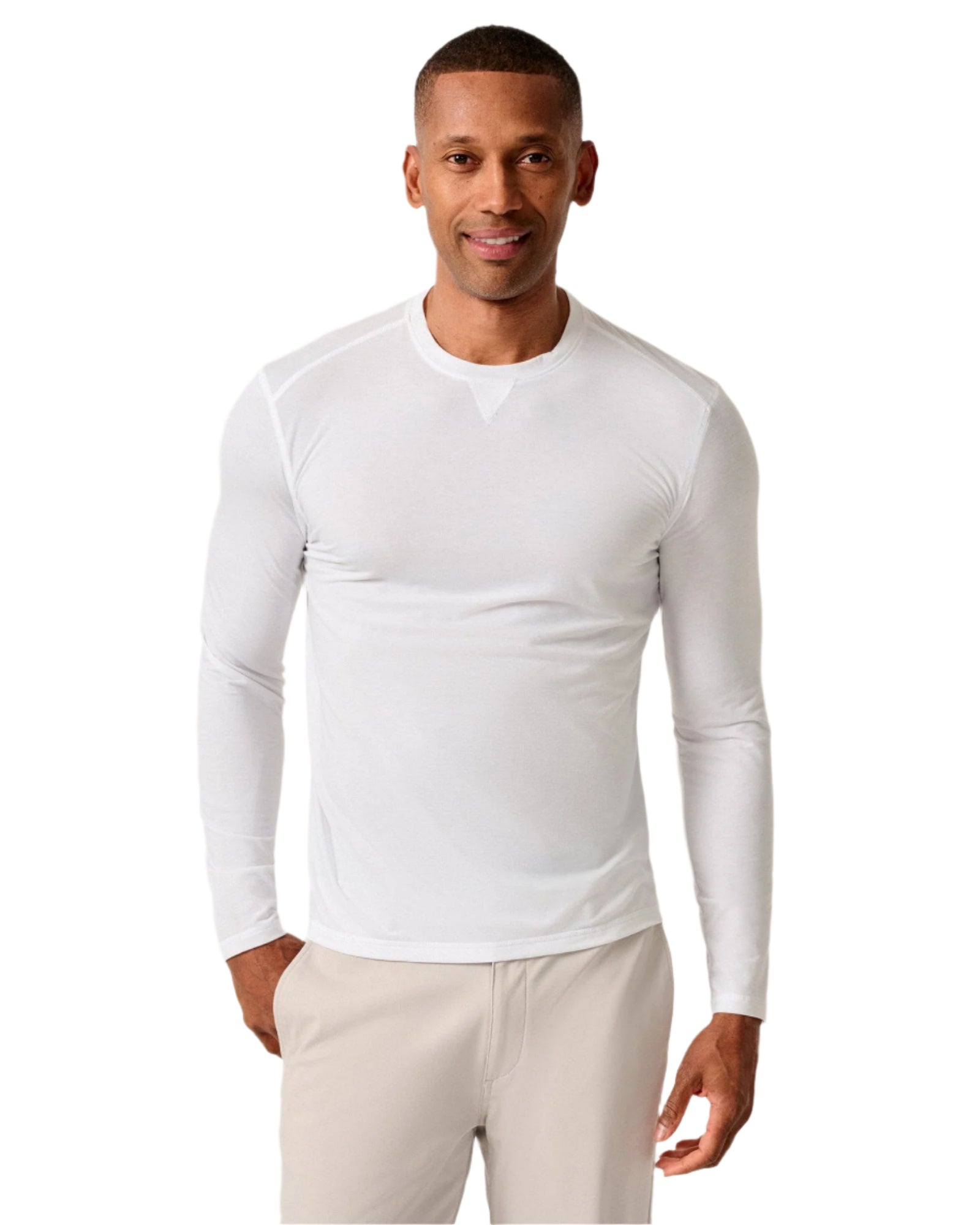 Johnnie-O Men's Course Performance Long Sleeve T-Shirt Apparel Johnnie-O White Small