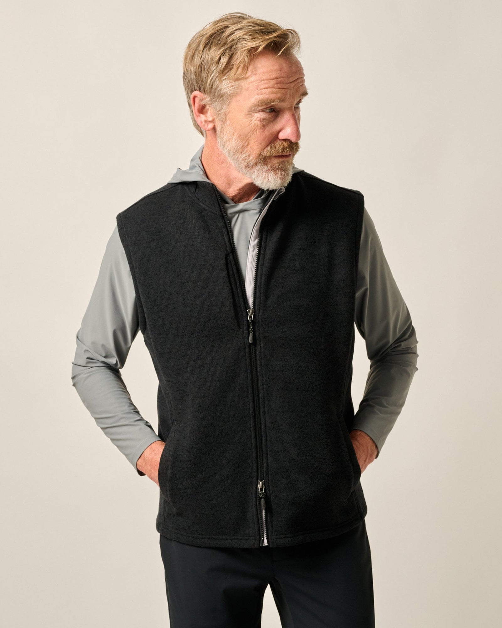 Johnnie-O Men's Denali Double-Zip Fleece Vest
