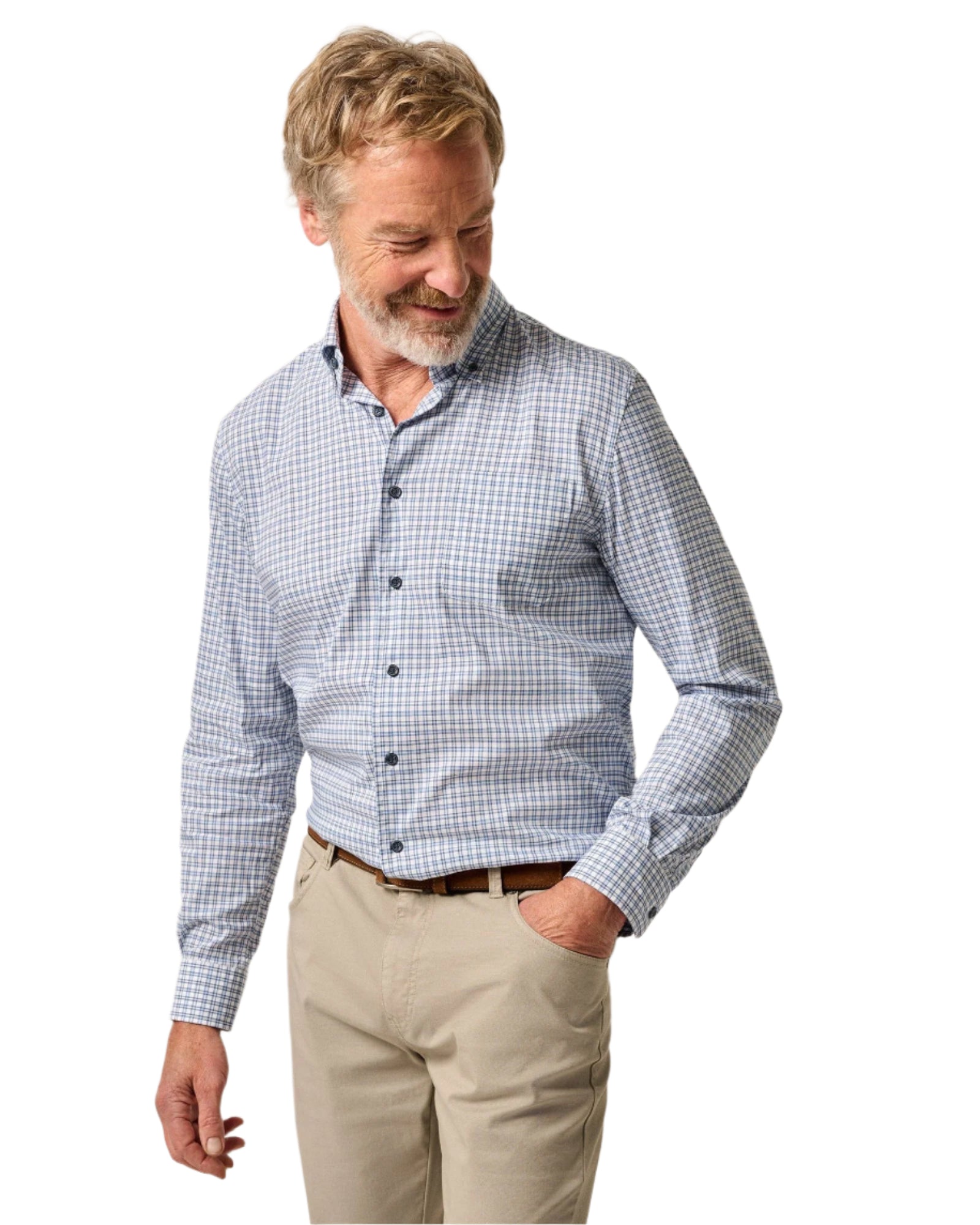 Johnnie-O Men's Morganstern Performance Button Up Shirt Apparel Johnnie-O Maliblu Small