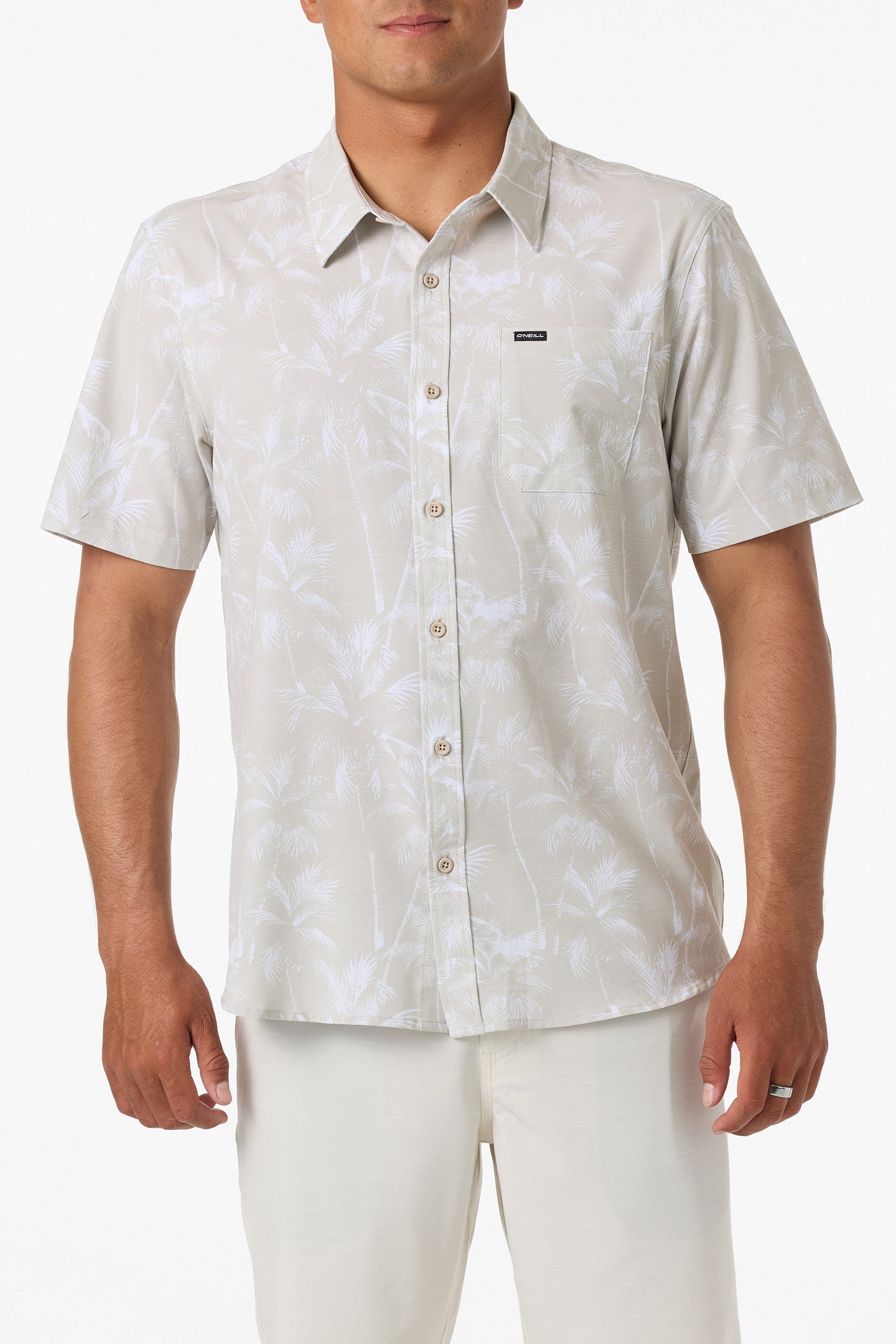 O'Neill Men's Traveler UPF Slub Standard Fit Shirt Apparel O'Neill Light Khaki 2 Small