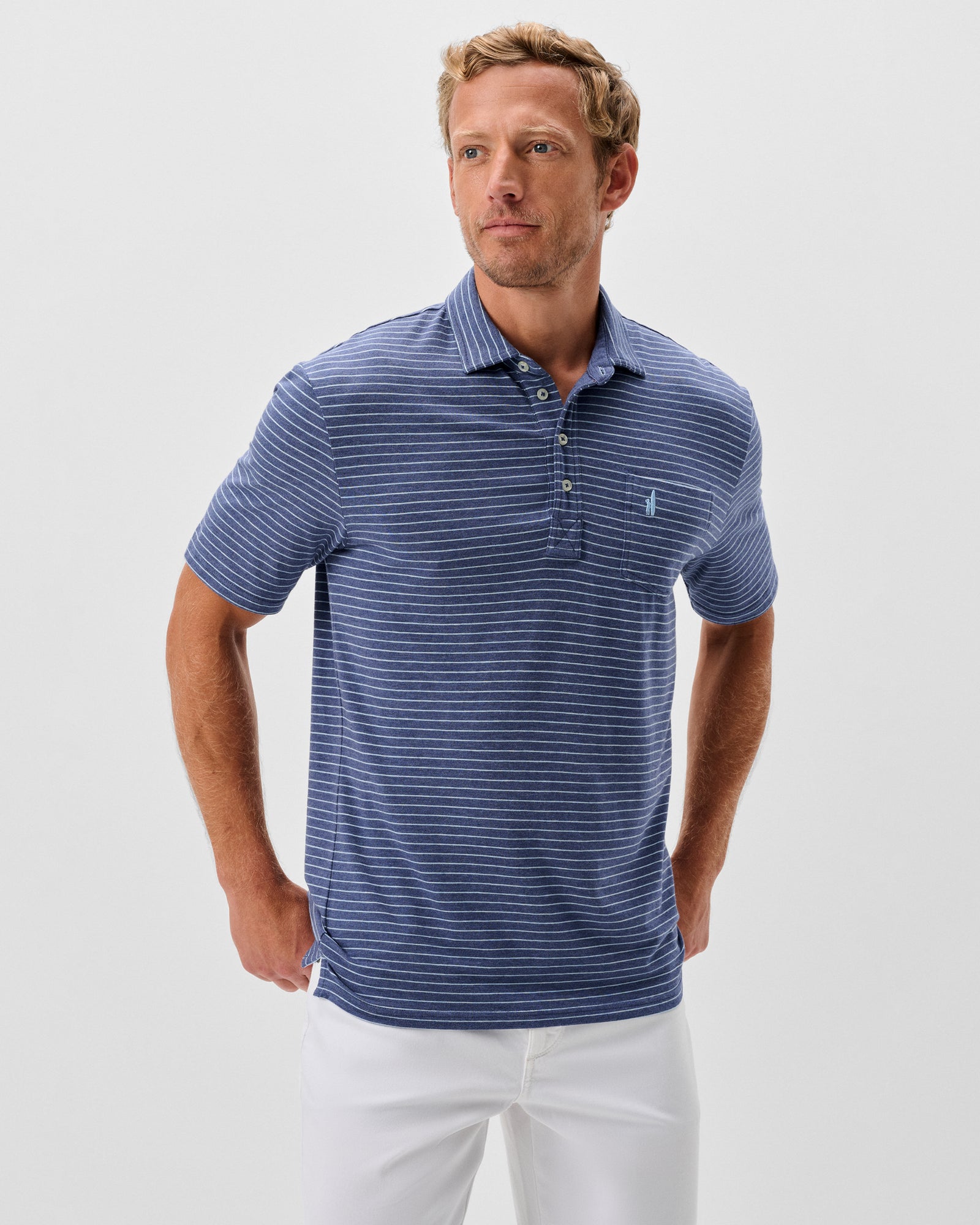 Johnnie-O Men's Original Ryan 4-Button Polo Apparel Johnnie-O Ocean Cloud Small