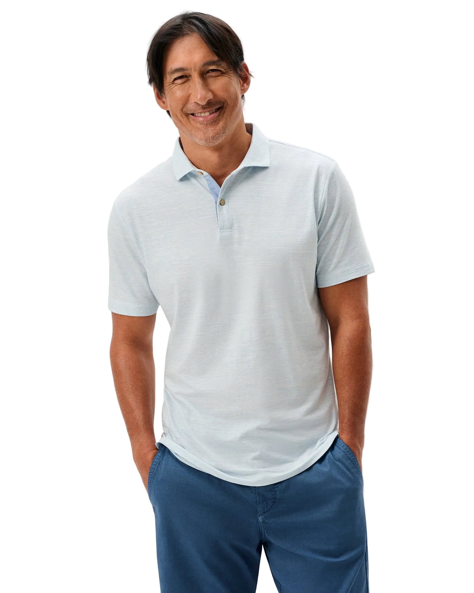 Johnnie-O Men's Thatcher Slub Cotton Blend Polo Apparel Johnnie-O Zen Small