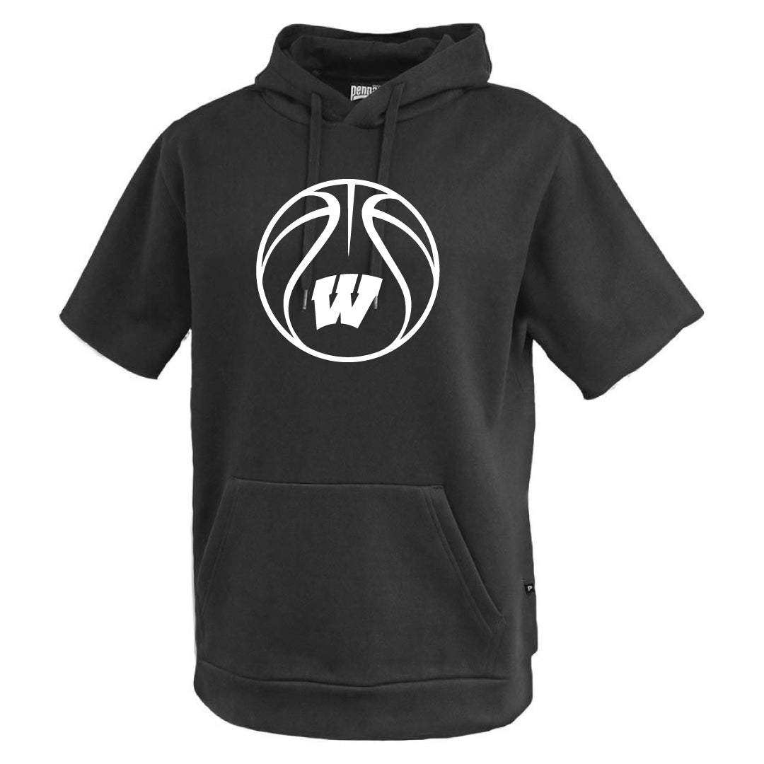 Westport Basketball Short Sleeve Fleece Hoodie Logowear Westport Basketball Full Chest Black Youth S