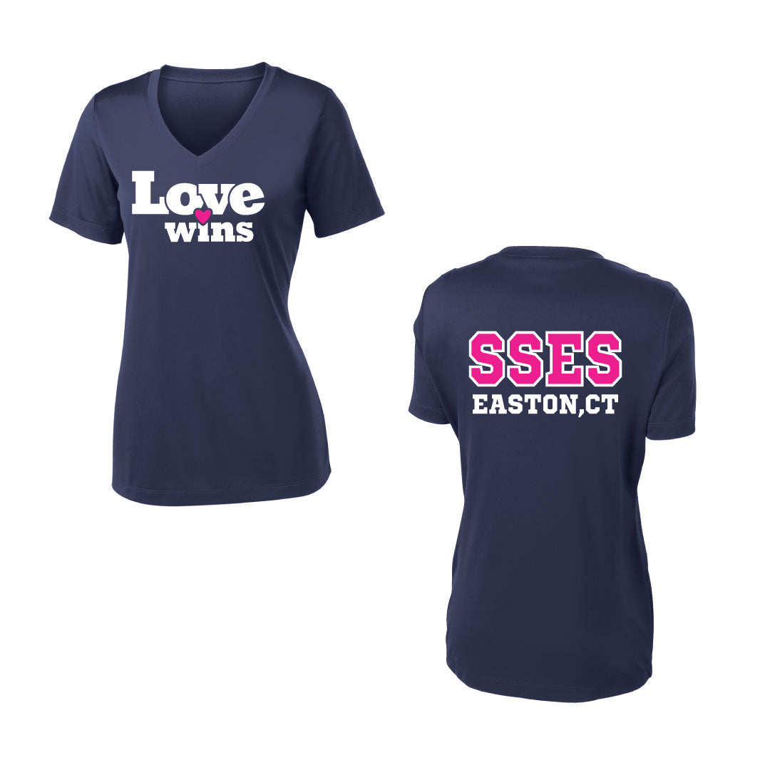 SSES Viki Soto 5K Ladies Performance V-Neck Tee Logowear Viki Soto 5K Navy Ladies XS