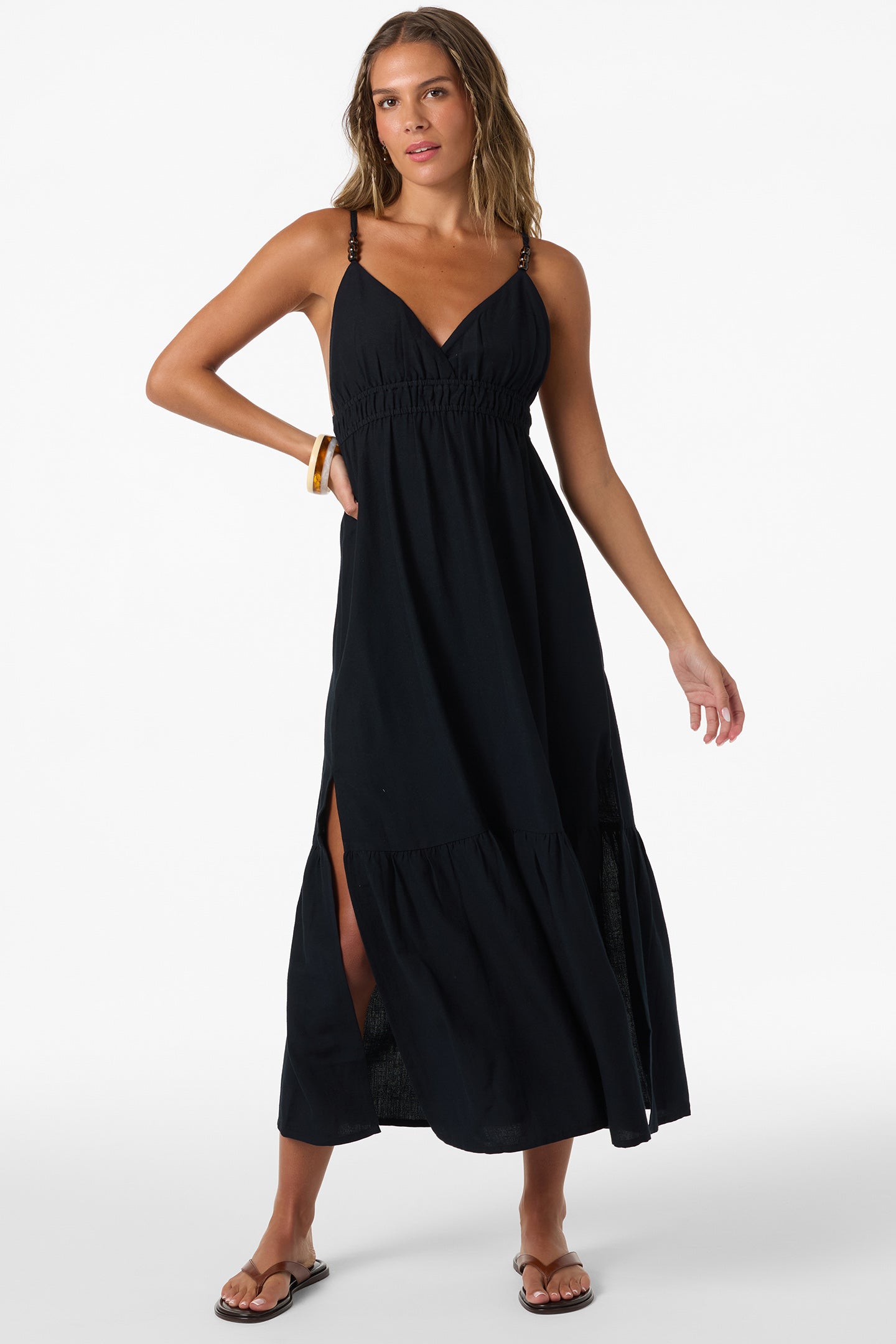 O'Neill Women's Julez Solid Midi Dress Apparel O'Neill Black XSmall