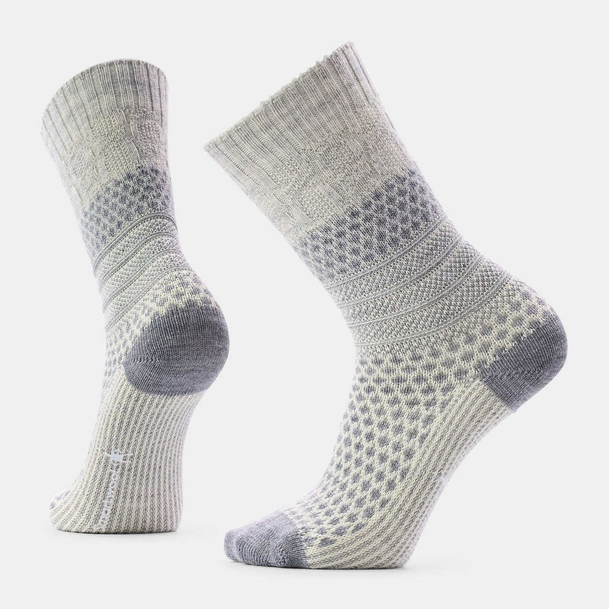 Smartwool Women's Popcorn Cable Sock Apparel Smartwool Light Gray Small