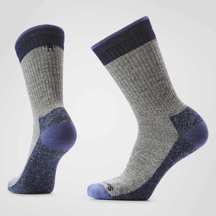Smartwool Everyday Rollinsville Crew Socks Apparel Smartwool Fossil/Navy Medium