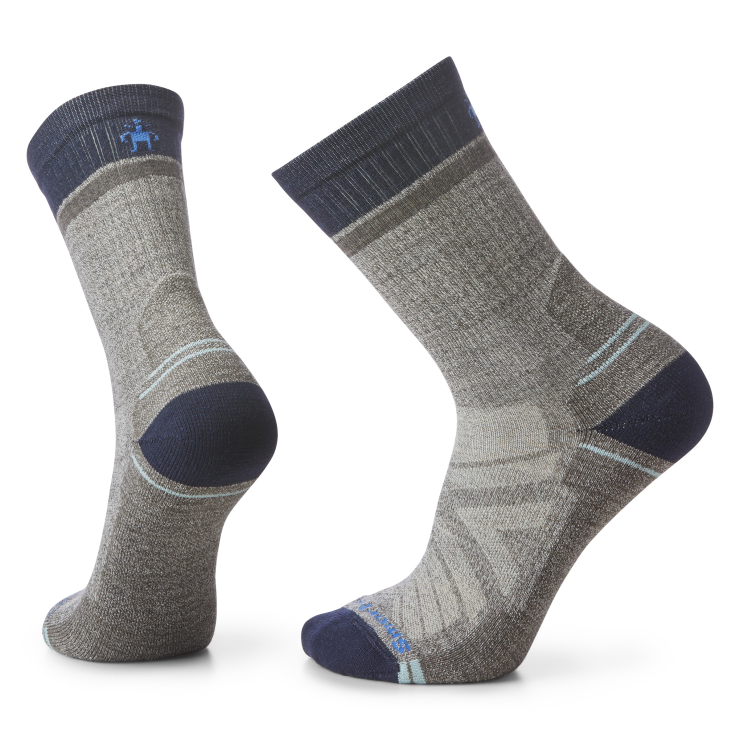 Smartwool Hike Light Cushion Winding Trail Crew Socks Apparel Smartwool Taupe/Natural Marble-G26 Medium 