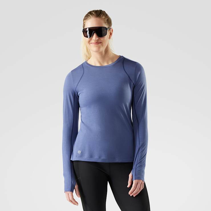 Smartwool Women's Active Long Sleeve Apparel Smartwool Nightfall Blue-P43 XSmall