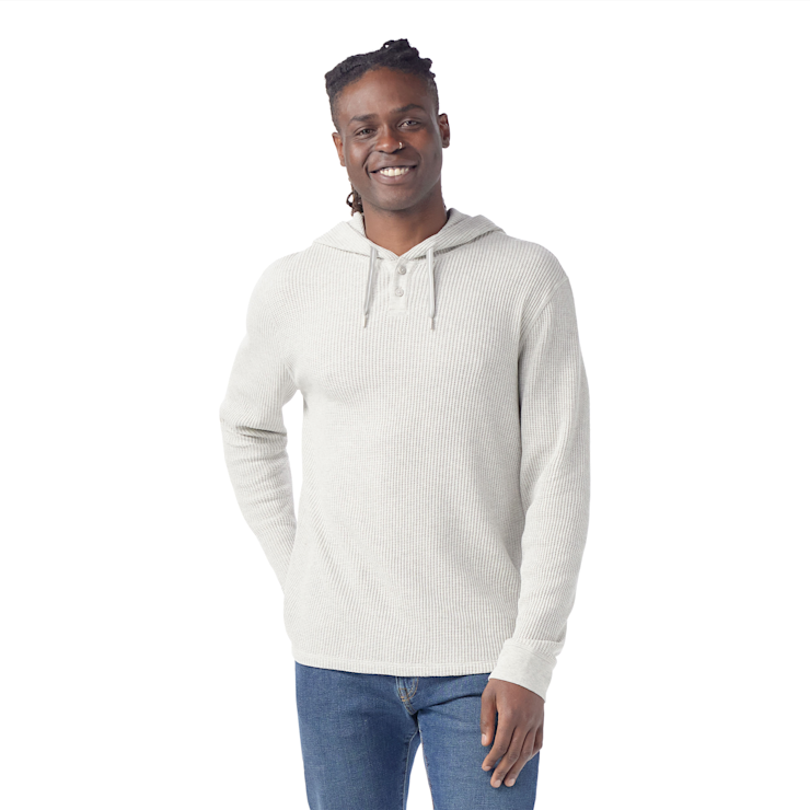 Smartwool Men's Waffle Henley Hoodie Apparel Smartwool Ash Heather-047 Small 