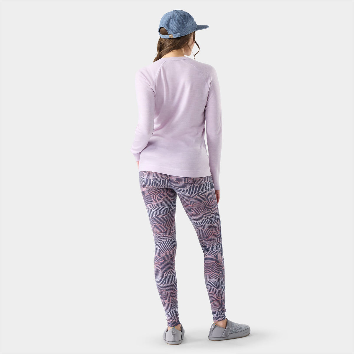 Smartwool Women's Classic Thermal Merino Base Layer Crew Apparel Smartwool Lavender Sky Heather-R11 XSmall