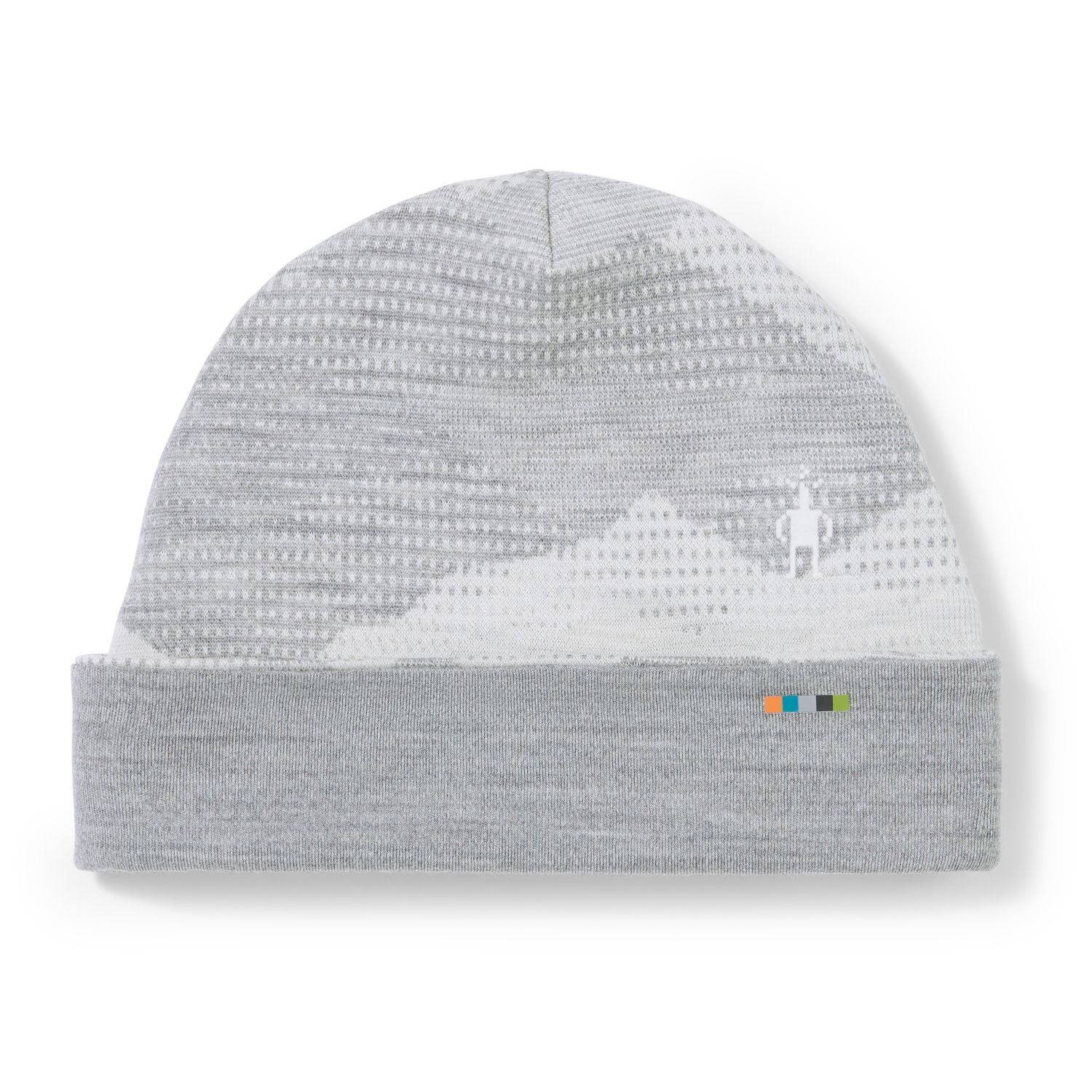 Smartwool Thermal Merino Reversible Pattern Cuffed Beanie Accessories Smartwool Light Grey Mountain Scape-K55  