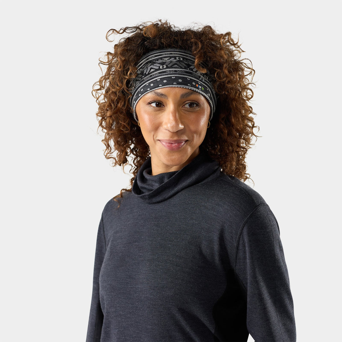 Smartwool Thermal Reversible Headband Accessories Smartwool Black Fair Isle Fun