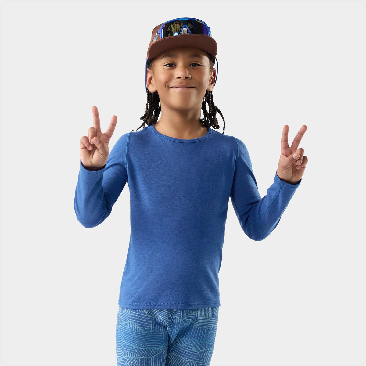 Smartwool Kids' Classic Thermal Merino Base Layer Crew Apparel Smartwool Royal Indigo-R05 Small