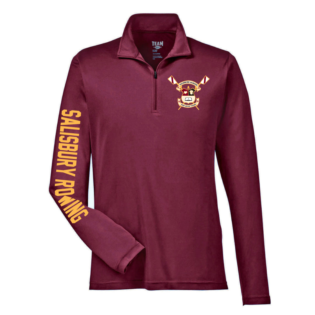 Salisbury Rowing UV Performance 1/4 Zip ASF Sports & Outdoors Maroon Mens XS