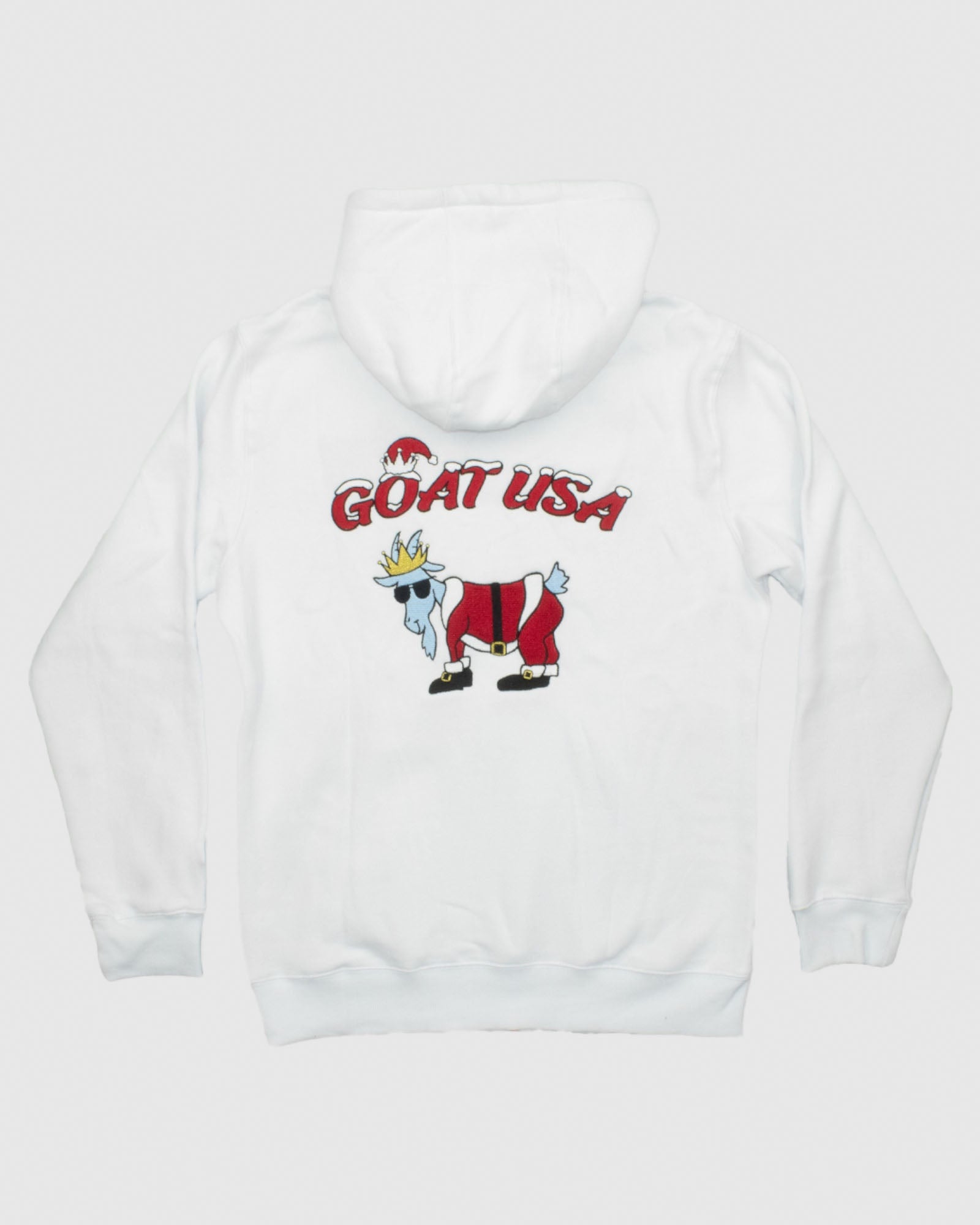 Goat USA Youth Santa Hooded Sweatshirt Apparel Goat USA White Youth Small 