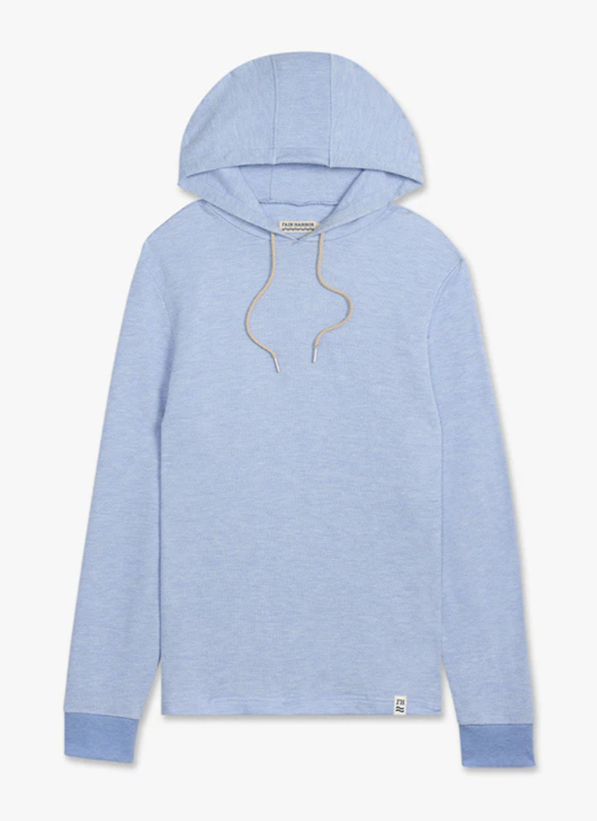 Fair Harbor Men's Textured Tailwind Hoodie Apparel Fair Harbor Light Blue Small