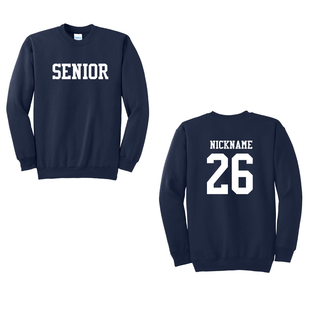 Staples Class of 2026 Senior Crewneck Logowear Staples Class of 2026 Athletic Heather Sweatshirt with Navy Font Adult XS