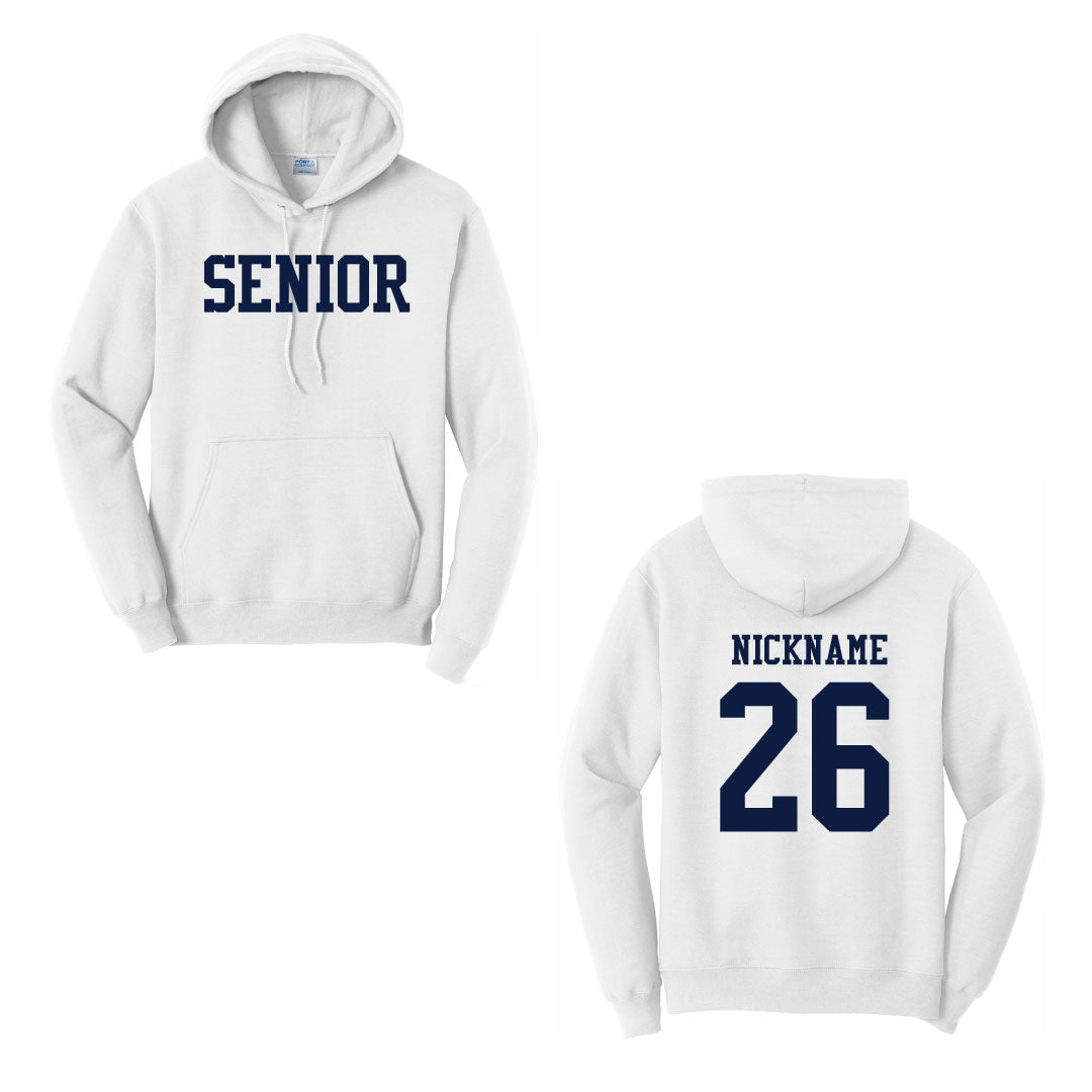 Staples Class of 2026 Senior Hoody Logowear Staples Class of 2026 White Sweatshirt with Navy Text Adult S