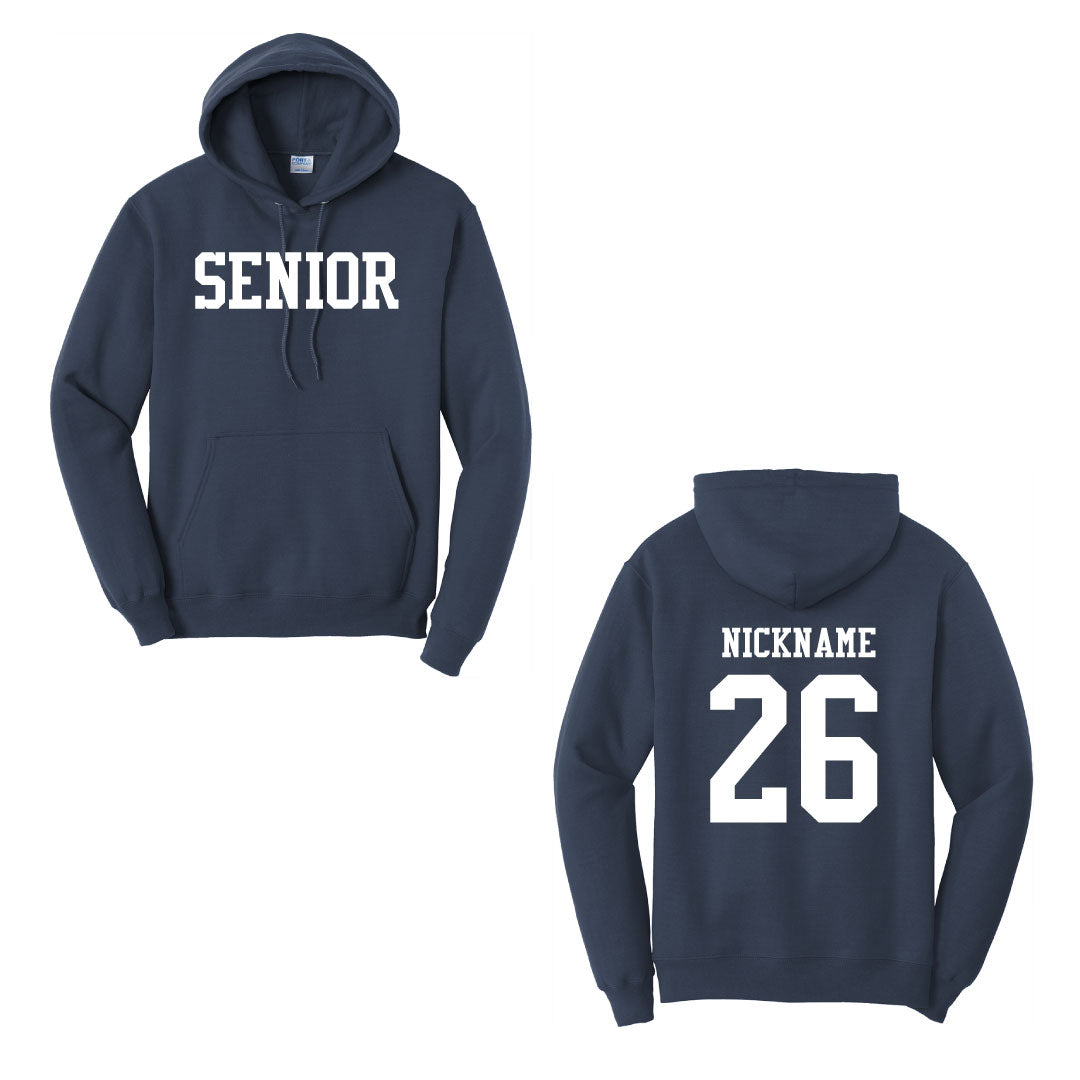 Staples Class of 2026 Senior Hoody Logowear Staples Class of 2026 Navy Sweatshirt with White Text Adult S