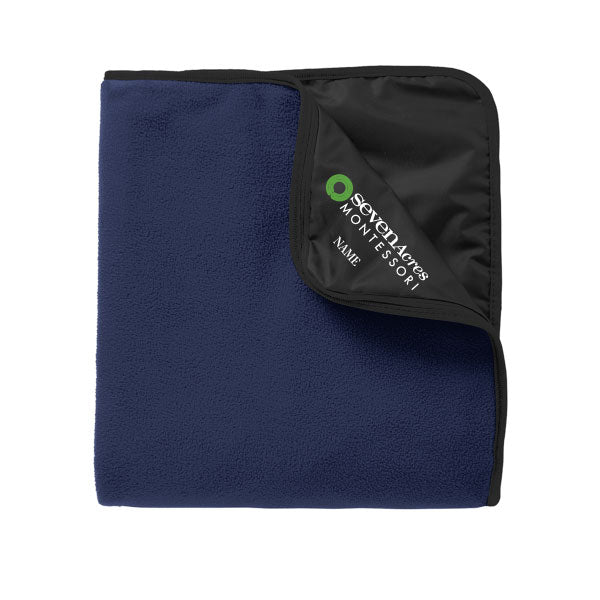 Seven Acres Montessori School Fleece Poly Blanket Logowear Seven Acres Montessori School   