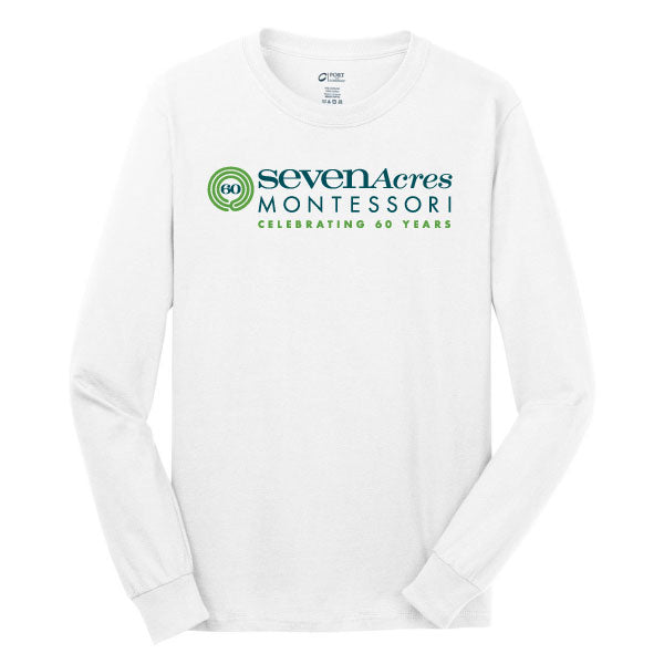 Seven Acres Montessori School 60th Anniv Cotton Long Sleeve Logowear Seven Acres Montessori School   