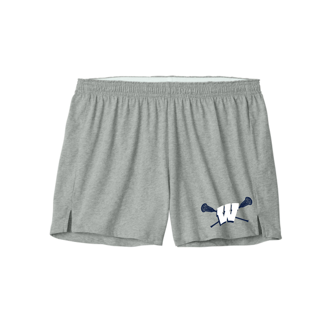 Westport PAL Girls Lacrosse Knit Shorts Logowear Westport PAL Girls Lacrosse Heather Grey Ladies XS