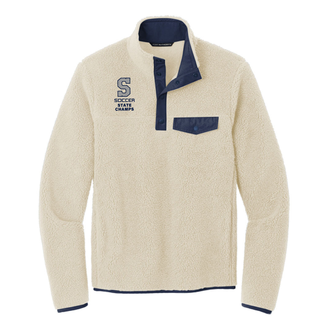 Staples Boys Soccer State Champions Snap Button Fleece Logowear Staples Boys Soccer Adult S