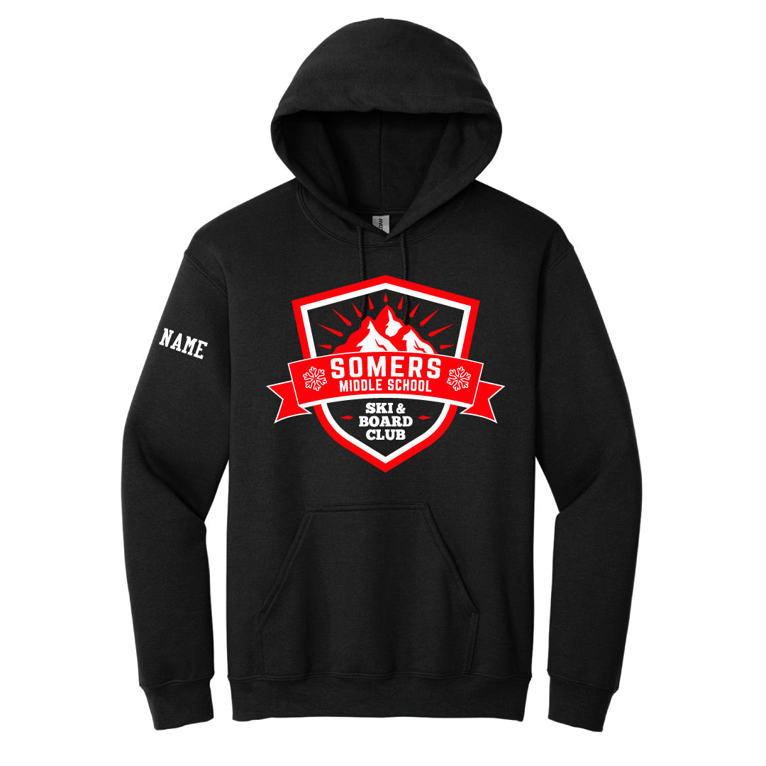 Somers Middle School Ski & Board Club Hoodie ASF Sports & Outdoors Black Youth S