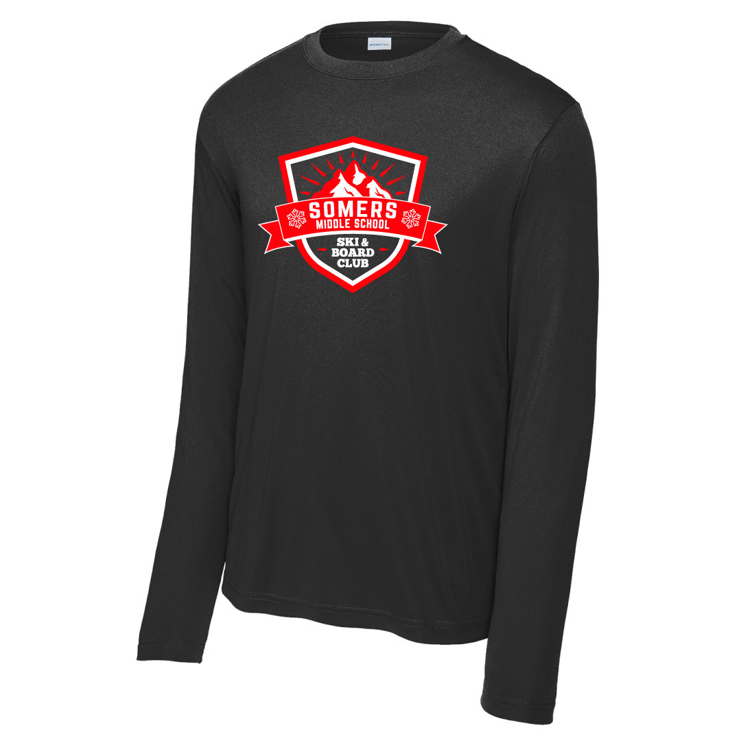 Somers Middle School Ski & Board Club Performance Long Sleeve ASF Sports & Outdoors