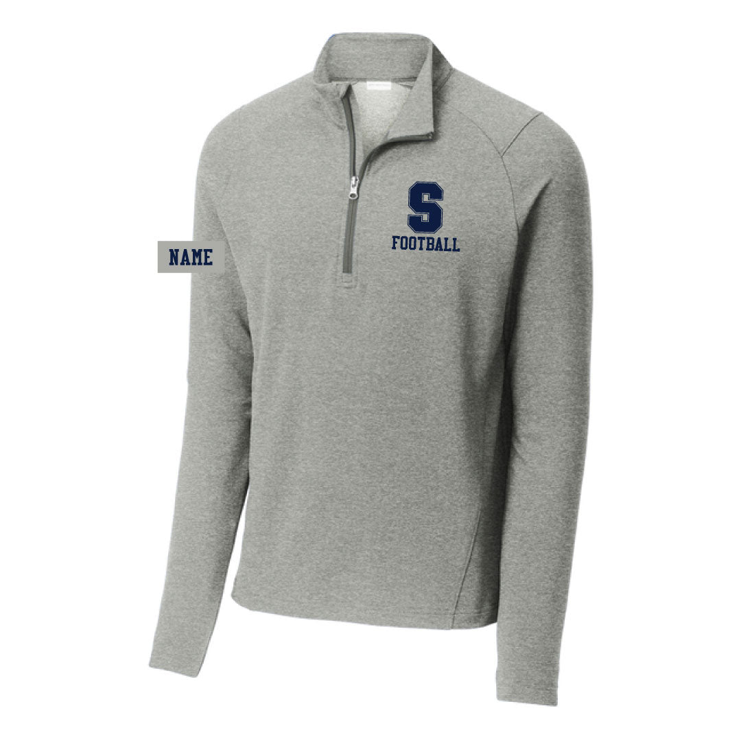 Staples Football Stretch 1/4 Zip Pullover Logowear Staples Football Light Heather Mens XS
