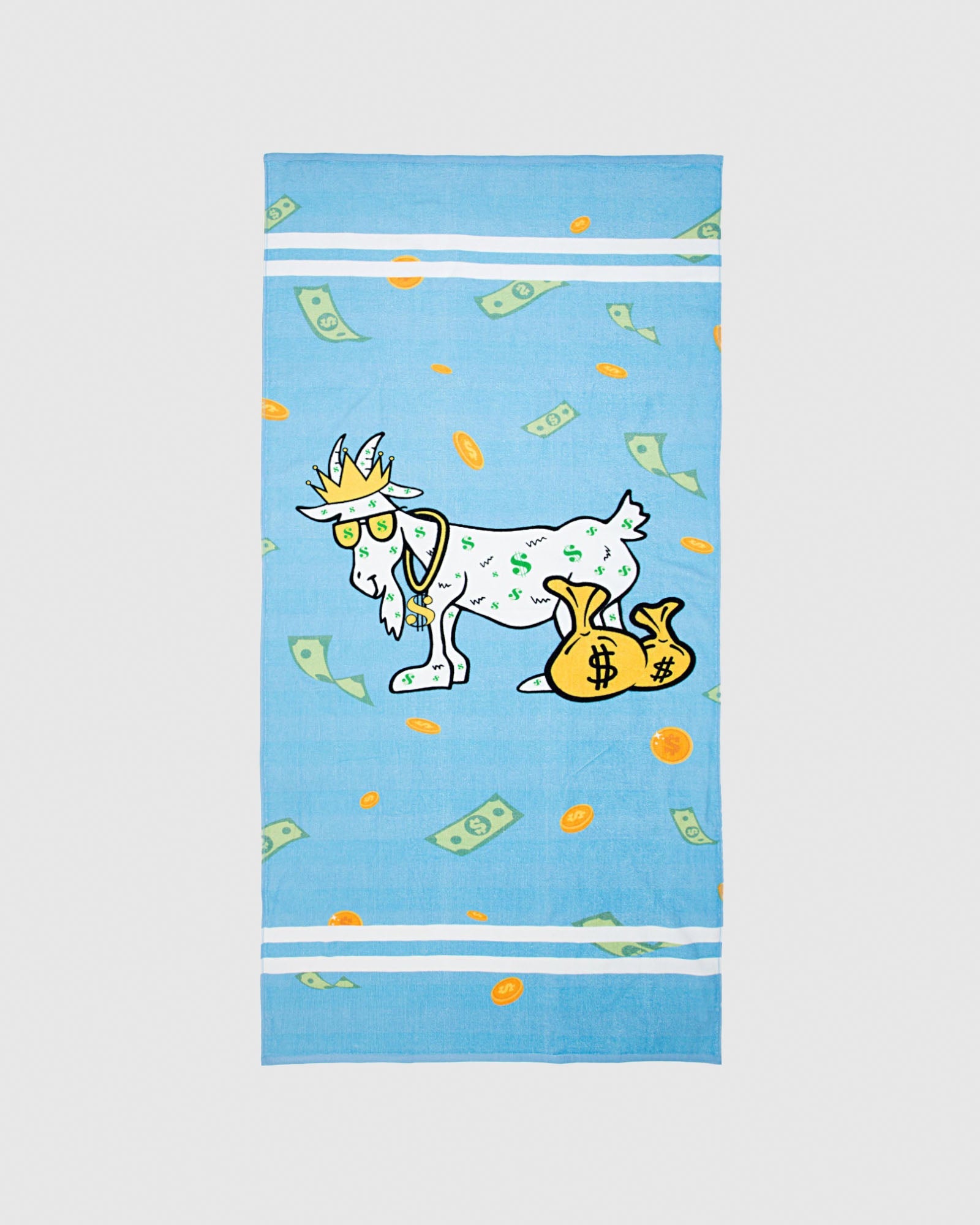 Goat USA 37" X 71" Cash Money Beach Towel Accessories Goat USA Carolina Blue  