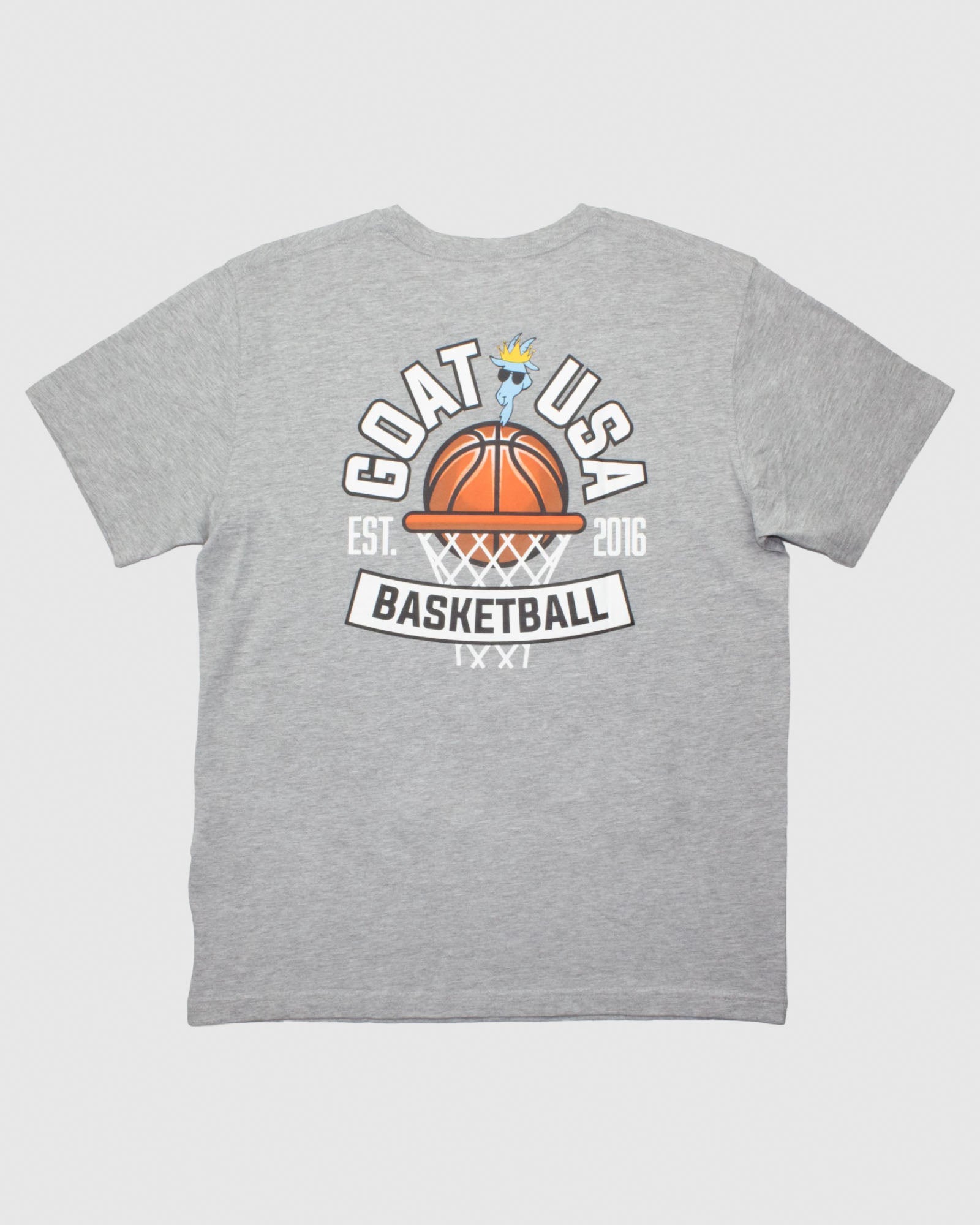 Goat USA Youth Basketball T-Shirt Apparel Goat USA Gray Youth Small 