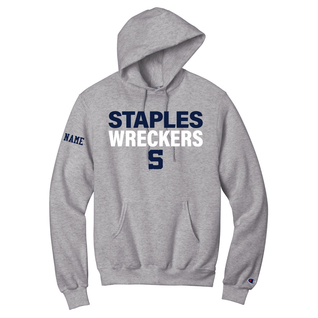 Staples Athletics Champion Wreckers Hoodie Logowear Staples Athletics Grey Adult S 
