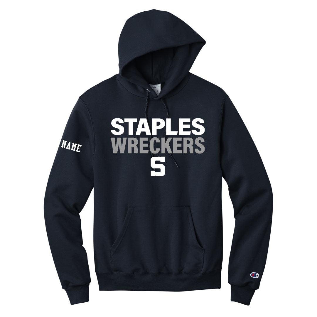 Staples Athletics Champion Wreckers Hoodie Logowear Staples Athletics Navy Adult S 