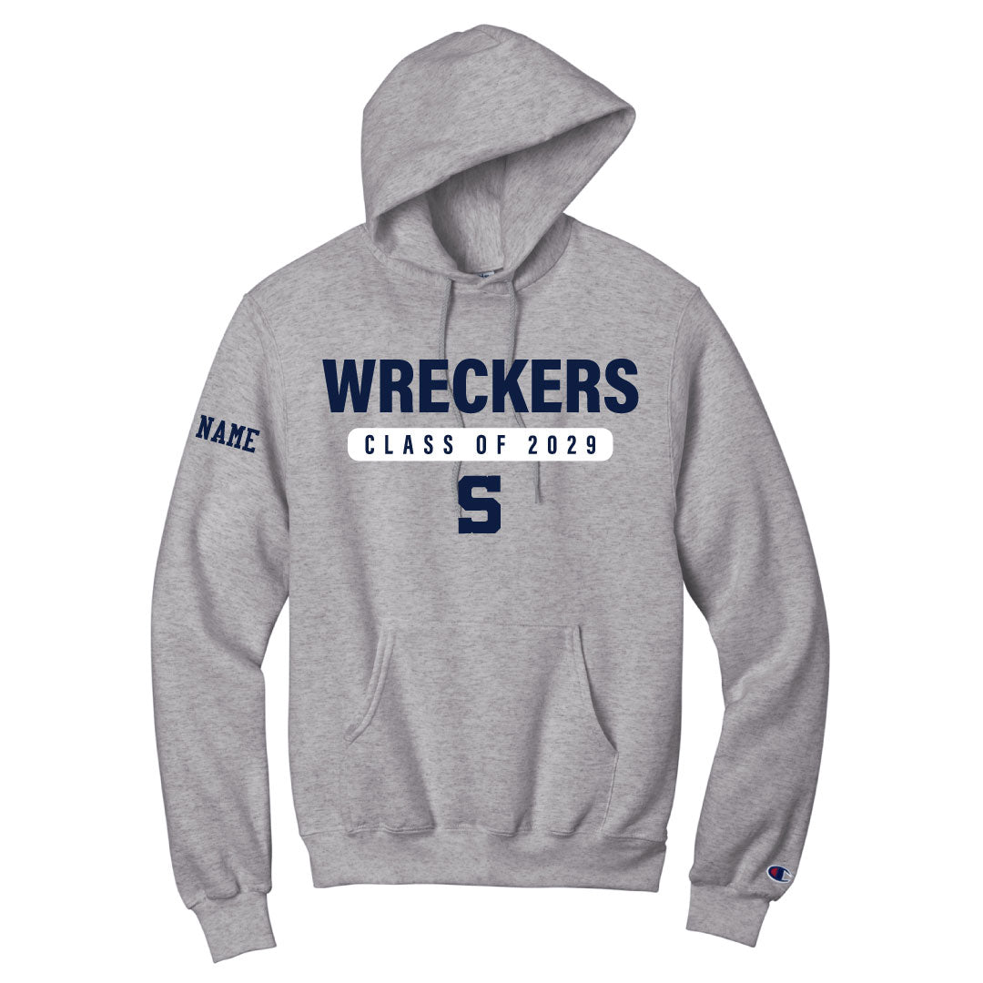 Staples Athletics Class of 2029 Champion Hoodie Logowear Staples Athletics Grey Adult S