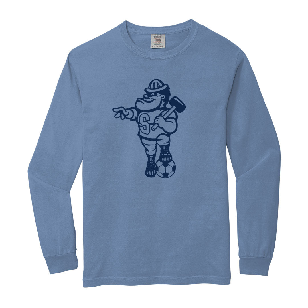 Staples Boys Soccer Denim Comfort Colors Long Sleeve Logowear Staples Boys Soccer