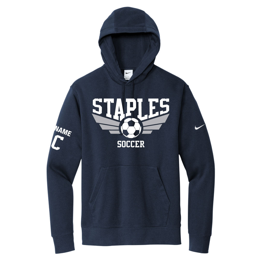 Staples Boys Soccer Nike Hooded Sweatshirt Logowear Staples Boys Soccer Navy Adult S