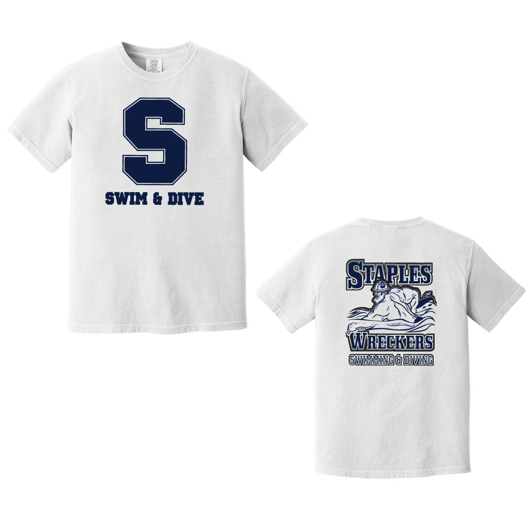 Staples Boys Swim & Dive Comfort Color Tee Logowear Staples Boys Swim & Dive Adult S  