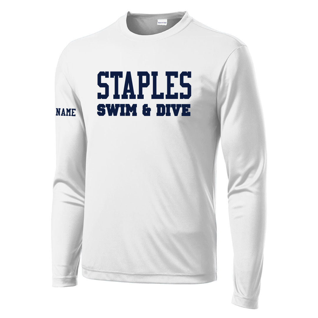 Staples Boys Swim & Dive Performance Long sleeve Logowear Staples Boys Swim & Dive Adult XS  