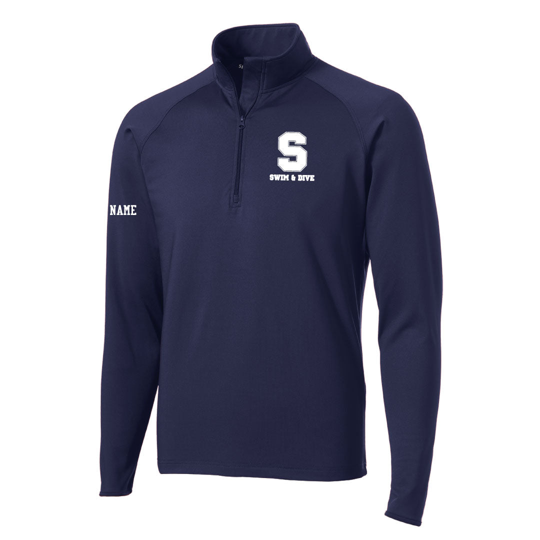 Staples Boys Swim & Dive Performance 1/4 Zip Logowear Staples Boys Swim & Dive Adult XS  