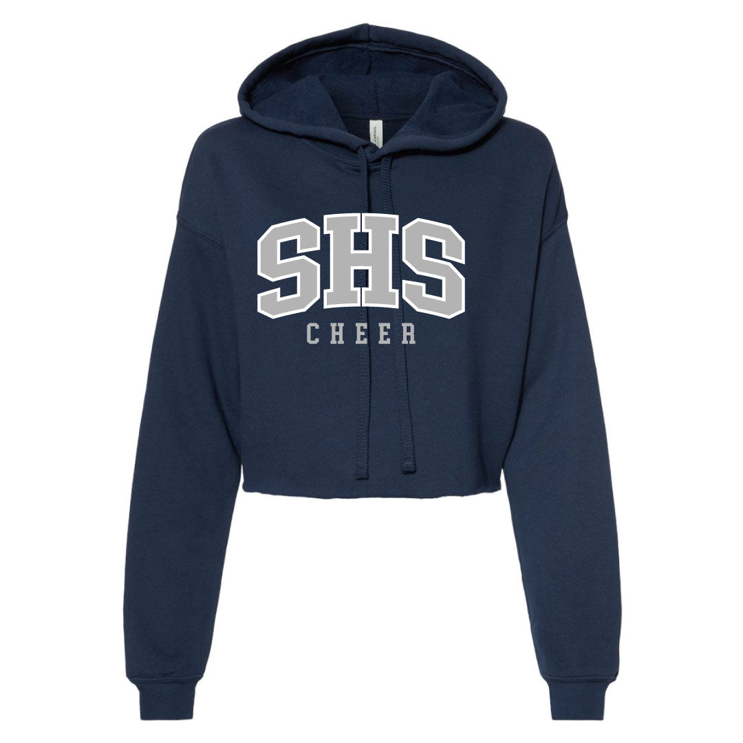 Staples Cheer Sponge Fleece Cropped Hoodie Logowear Staples Cheerleading Navy Ladies XS
